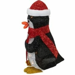 Coupon 👏 Northlight 19.5" White and Red Lighted Penguin with Santa Hat Outdoor ❄ Christmas Decoration 👏 -Outdoor Lighting Store unnamed file 1035