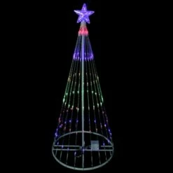 Best Pirce 😀 Northlight 4' Multi-Color LED Lighted Show Cone ❄ Christmas Tree Outdoor Decoration 👏