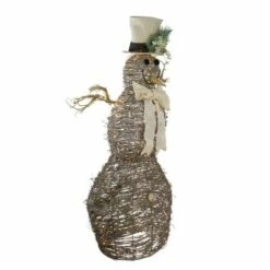 Flash Sale 👏 Northlight 48" LED Lighted Rattan Snowman Outdoor 🎅 Christmas Decoration 🌟