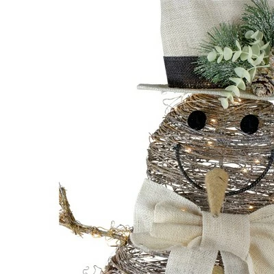 Flash Sale 👏 Northlight 48" LED Lighted Rattan Snowman Outdoor 🎅 Christmas Decoration 🌟 4 Flash Sale 👏 Northlight 48" LED Lighted Rattan Snowman Outdoor 🎅 Christmas Decoration 🌟 - Image 2