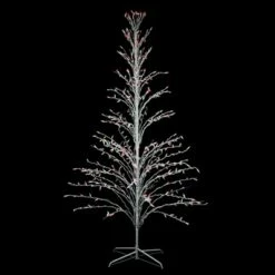 Best Sale 🥰 Northlight 4' Prelit Artificial ❄ Christmas Tree White Lighted Cascade Twig Outdoor Decoration - Multi-Color Lights 🌟