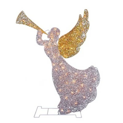 Wholesale ๐คฉ Northlight 46" Silver and Gold Lighted 3-D Glittered Angel โ Christmas Outdoor Decoration - Clear Lights โ 5 Wholesale ๐คฉ Northlight 46" Silver and Gold Lighted 3-D Glittered Angel โ Christmas Outdoor Decoration - Clear Lights โ - Image 3