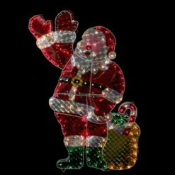 Outlet โค๏ธ Northlight 48" Holographic Lighted Waving Santa Claus Outdoor ๐ Christmas Decoration โจ