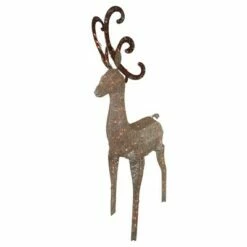 Deals 🔥 J. Hofert Co. J. Hofert Co 66" Champagne Gold Lighted Standing Deer with Jingle Bells Outdoor 🎅 Christmas Decoration ✔️