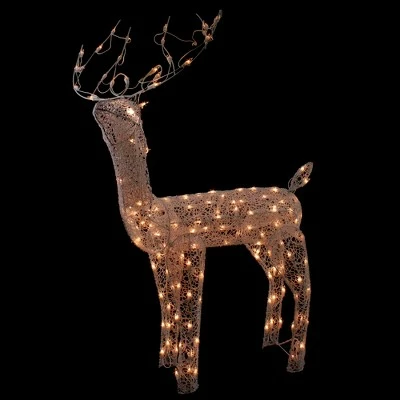 Cheapest ๐ Northlight 48-Inch Lighted White Mesh Buck Outdoor โ Christmas Decoration - Clear Lights ๐ 3 Cheapest ๐ Northlight 48-Inch Lighted White Mesh Buck Outdoor โ Christmas Decoration - Clear Lights ๐