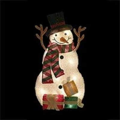 Outlet ๐ฅฐ Northlight 31" Pre-Lit White and Black Snowman with Gifts Outdoor ๐ Christmas Decor ๐ฅฐ 5 Outlet ๐ฅฐ Northlight 31" Pre-Lit White and Black Snowman with Gifts Outdoor ๐ Christmas Decor ๐ฅฐ - Image 3