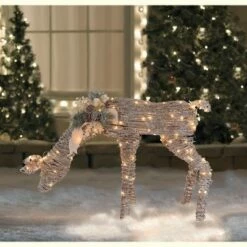 Cheap ❤️ Northlight 38" LED Drinking Rattan Deer Fawn 🎅 Christmas Yard Decorations ✔️ -Outdoor Lighting Store unnamed file 1109