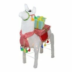 Best reviews of 👍 Northlight 31" LED Lighted Plush Fabric Llama with Gifts ❄ Christmas Outdoor Decoration ✔️