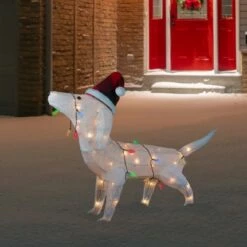 Buy 💯 Northlight 32" LED Lighted Dachshund 🦮 Dog in Santa Hat Outdoor 🎅 Christmas Decoration 🎉