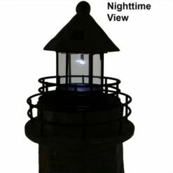 New 🛒 Sunnydaze Decor Sunnydaze Outdoor Backyard Garden Nautical Lighthouse Solar LED Pathlight Statue Figurine - 35" - Brick ✔️
