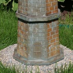 New 🛒 Sunnydaze Decor Sunnydaze Outdoor Backyard Garden Nautical Lighthouse Solar LED Pathlight Statue Figurine - 35" - Brick ✔️ -Outdoor Lighting Store unnamed file 1141