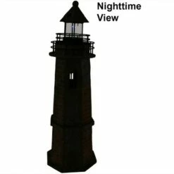 New 🛒 Sunnydaze Decor Sunnydaze Outdoor Backyard Garden Nautical Lighthouse Solar LED Pathlight Statue Figurine - 35" - Brick ✔️ -Outdoor Lighting Store unnamed file 1145