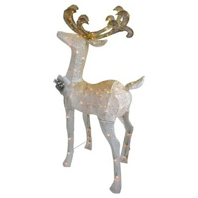 Cheapest 🥰 Northlight 48" White and Gold Lighted Standing Buck Outdoor 🎄 Christmas Decor 😍 5 Cheapest 🥰 Northlight 48" White and Gold Lighted Standing Buck Outdoor 🎄 Christmas Decor 😍 - Image 4