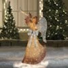 Discount ✨ Northlight 63" Gold LED Lighted Angel with Trumpet Outdoor 🎄 Christmas Decoration ✨ -Outdoor Lighting Store unnamed file 1191