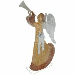 Discount ✨ Northlight 63" Gold LED Lighted Angel with Trumpet Outdoor 🎄 Christmas Decoration ✨ -Outdoor Lighting Store unnamed file 1192