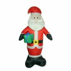 Promo 🛒 LB International 8' Red Pre-Lit Inflatable Santa Claus with Gift 🎅 Christmas Outdoor Decor 👍
