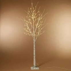 Brand new ⌛ Gerson International 6-Foot Birch Bark Effect Lighted Tree with LED Warm White Lights 🎉