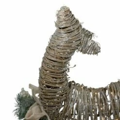 Hot Sale ๐ฅฐ Northlight 32" 3D Pre-Lit Standing Rattan Reindeer with Ivory Bow and Pine Boughs and Cones Outdoor ๐
Christmas Decoration ๐