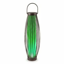 Wholesale 🥰 Garden Meadow 21-Inch High Solar-Powered Metal Barrel Lights with Handles, Set of 2 🎁