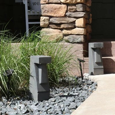 Discount ๐ Sunnydaze Decor Sunnydaze Outdoor Glass Fiber Reinforced Concrete Tiki Head LED Solar Light Patio Statues - 14" - Gray - 2pk ๐ 4 Discount ๐ Sunnydaze Decor Sunnydaze Outdoor Glass Fiber Reinforced Concrete Tiki Head LED Solar Light Patio Statues - 14" - Gray - 2pk ๐ - Image 2