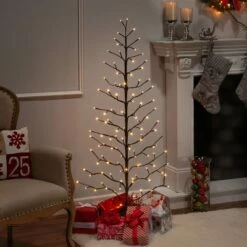 Coupon 👏 Everlasting Glow 5-Foot High Electric 2-D Brown Tree with Warm White LED Lights and Outdoor Adapter ✨
