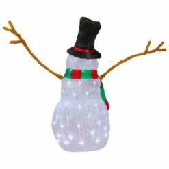 Discount 🌟 Northlight 23" Lighted Commercial Grade Acrylic Snowman ❄ Christmas Display Decoration 🔥 -Outdoor Lighting Store unnamed file 1236