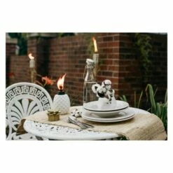 Cheap 🎁 6.5" 3pk Pineapple Paradise Glass Table Torch White/Gold - TIKI 🛒