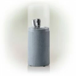 Deals 🧨 Alpine Corporation Outdoor Cement Stainless Steel Cylinder with Oil Burner Gray 🌟 -Outdoor Lighting Store unnamed file 1268