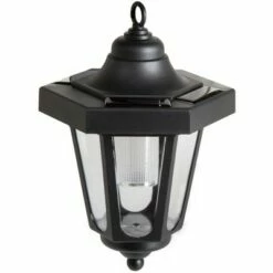 Discount 🔥 Trademark Global Pure Garden Solar 10" LED Hanging Coach Outdoor Lantern - Black - Set of 2 ❤️ -Outdoor Lighting Store unnamed file 1284