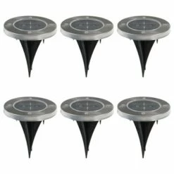 Cheap ⌛ Sunnydaze Decor Sunnydaze Outdoor Solar Garden Disk Style Bright White Pathway Ground Stake Lights for Driveway or Yard - 6pk 🤩 -Outdoor Lighting Store unnamed file 1574