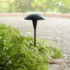 Flash Sale โ John Timberland Large Mushroom 18" High Black Low Voltage LED Path Light ๐