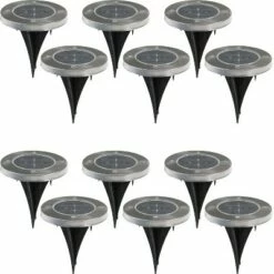 Buy 🔔 Sunnydaze Decor Sunnydaze Outdoor Solar Powered LED Garden Pathway Driveway Walkway Landscape Ground Stake Lights - Bright White - 12pc ❤️ -Outdoor Lighting Store unnamed file 1769