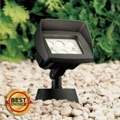 Best Pirce 🎁 Super Duty Eastham 8" High Black LED Landscape Flood Light 👍
