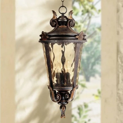 Cheapest ๐ John Timberland Traditional Outdoor Light Hanging Veranda Bronze Scroll 26 1/4" Champagne Water Glass Damp Rated for Porch Patio ๐ 3 Cheapest ๐ John Timberland Traditional Outdoor Light Hanging Veranda Bronze Scroll 26 1/4" Champagne Water Glass Damp Rated for Porch Patio ๐