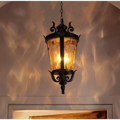 Cheapest ๐ John Timberland Traditional Outdoor Light Hanging Veranda Bronze Scroll 26 1/4" Champagne Water Glass Damp Rated for Porch Patio ๐ 7 Cheapest ๐ John Timberland Traditional Outdoor Light Hanging Veranda Bronze Scroll 26 1/4" Champagne Water Glass Damp Rated for Porch Patio ๐ - Image 5