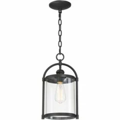 Deals 👍 John Timberland Modern Outdoor Ceiling Light Hanging Black 15" Cylindrical Glass for Exterior House Porch Patio Deck 😀 -Outdoor Lighting Store unnamed file 2167