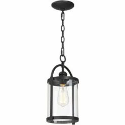 Deals 👍 John Timberland Modern Outdoor Ceiling Light Hanging Black 15" Cylindrical Glass for Exterior House Porch Patio Deck 😀 -Outdoor Lighting Store unnamed file 2168