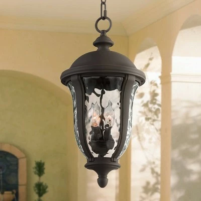 Brand new 🥰 John Timberland Traditional Outdoor Ceiling Light Hanging Bronze 20" Clear 🔨 Hammered Glass for Exterior House Porch Patio Deck 🧨 3 Brand new 🥰 John Timberland Traditional Outdoor Ceiling Light Hanging Bronze 20" Clear 🔨 Hammered Glass for Exterior House Porch Patio Deck 🧨