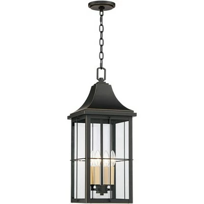Hot Sale ๐ John Timberland Traditional Outdoor Hanging Light Fixture Black Warm Gold 24 3/4" Clear Glass Panels Exterior House Porch Patio โค๏ธ 6 Hot Sale ๐ John Timberland Traditional Outdoor Hanging Light Fixture Black Warm Gold 24 3/4" Clear Glass Panels Exterior House Porch Patio โค๏ธ - Image 5