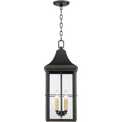 Hot Sale ๐ John Timberland Traditional Outdoor Hanging Light Fixture Black Warm Gold 24 3/4" Clear Glass Panels Exterior House Porch Patio โค๏ธ 7 Hot Sale ๐ John Timberland Traditional Outdoor Hanging Light Fixture Black Warm Gold 24 3/4" Clear Glass Panels Exterior House Porch Patio โค๏ธ - Image 6