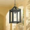 Budget 🤩 Franklin Iron Works Rustic Farmhouse Outdoor Ceiling Light Hanging Black 17" Clear Beveled Glass Exterior House Porch Patio Deck 👍 -Outdoor Lighting Store unnamed file 2215