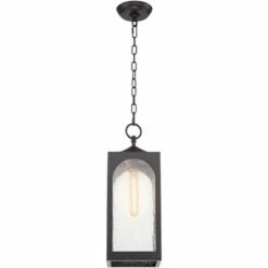 Best Sale 👍 Possini Euro Design Modern Outdoor Ceiling Light Hanging Bronze 19" Seedy Glass Lantern for Exterior House Porch Patio Deck 🌟 -Outdoor Lighting Store unnamed file 2227