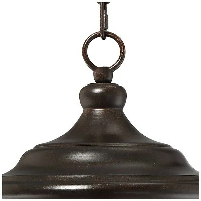 Brand new 👍 Franklin Iron Works Outdoor Ceiling Light Hanging LED Dimmable Bronze 22" Clear Seedy Glass for Exterior House Porch Patio 🔔 3 Brand new 👍 Franklin Iron Works Outdoor Ceiling Light Hanging LED Dimmable Bronze 22" Clear Seedy Glass for Exterior House Porch Patio 🔔 - Image 2