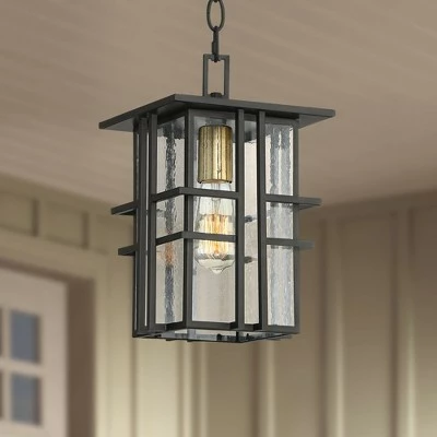 Buy ๐ฏ Possini Euro Design Modern Outdoor Ceiling Light Hanging Black Geometric Frame 12 1/2" Seedy Glass for Exterior House Porch Patio โจ 2 Buy ๐ฏ Possini Euro Design Modern Outdoor Ceiling Light Hanging Black Geometric Frame 12 1/2" Seedy Glass for Exterior House Porch Patio โจ