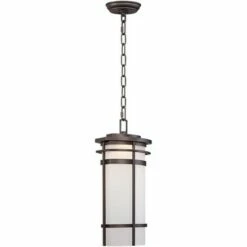 Outlet ⭐ Possini Euro Design Modern Outdoor Hanging Lighting Fixture Bronze Metal 16 1/4" LED Etched Glass Shade for Exterior House Porch 🧨 -Outdoor Lighting Store unnamed file 2264