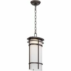 Outlet ⭐ Possini Euro Design Modern Outdoor Hanging Lighting Fixture Bronze Metal 16 1/4" LED Etched Glass Shade for Exterior House Porch 🧨 -Outdoor Lighting Store unnamed file 2265
