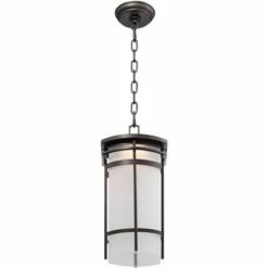 Outlet ⭐ Possini Euro Design Modern Outdoor Hanging Lighting Fixture Bronze Metal 16 1/4" LED Etched Glass Shade for Exterior House Porch 🧨 -Outdoor Lighting Store unnamed file 2266