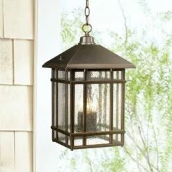 Best deal 🔔 Kathy Ireland Sierra 16 1/2"H Bronze Outdoor Hanging Light 🧨