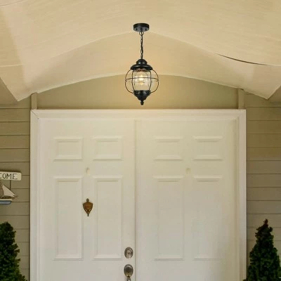 Wholesale 🎁 Glass/Metal Outdoor Pendant Lamp Black - LNC 👍 4 Wholesale 🎁 Glass/Metal Outdoor Pendant Lamp Black - LNC 👍 - Image 2