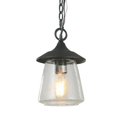 Wholesale 💯 9.5" Metal/Glass Outdoor Pendant Light Black - LNC ❤️ 8 Wholesale 💯 9.5" Metal/Glass Outdoor Pendant Light Black - LNC ❤️ - Image 6